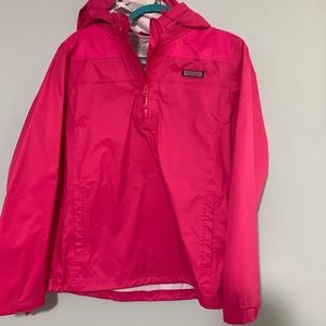 Pink Vineyard Vines rain jacket